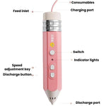 FUNJOY CH415-14 ปากกาพิมพ์ 3D ชาร์จไฟได้พร้อมไฟแสดงสถานะสำหรับเด็ก ปากกา 3D สเตอริโออุณหภูมิต่ำ, สีชมพู+4 ม้วน, สีชมพู+14 ม้วน, สีน้ำเงิน+4 ม้วน, สีน้ำเงิน+14 ม้วน, สีม่วง+4 ม้วน, สีม่วง+14 ม้วน