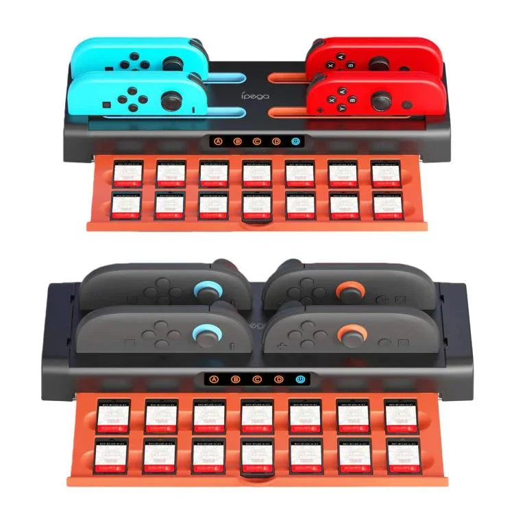แท่นชาร์จและที่เก็บการ์ดเกม 8-in-1 ipega สำหรับ Nintendo Switch 2 / Joy-Con