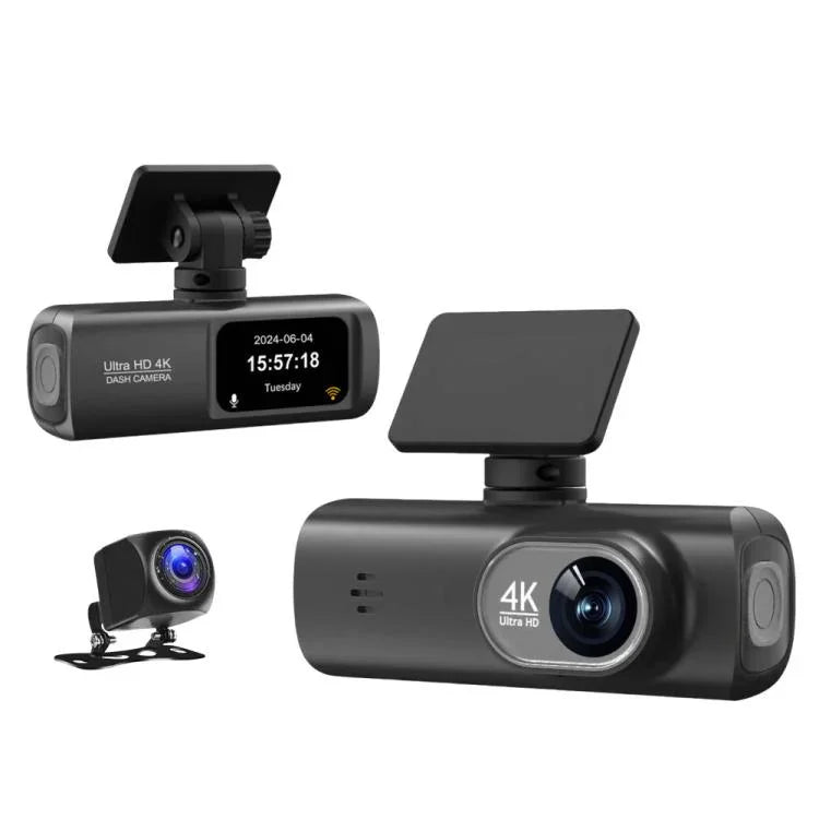 กล้องติดรถยนต์ 4K บันทึกภาพคู่ เชื่อมต่อ WiFi หน้า+หลัง, หน้า+หลัง+ติดตาม GPS, หน้า+ในรถ, หน้า+ในรถ+ติดตาม GPS