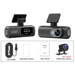กล้องติดรถยนต์ 4K บันทึกภาพคู่ เชื่อมต่อ WiFi หน้า+หลัง, หน้า+หลัง+ติดตาม GPS, หน้า+ในรถ, หน้า+ในรถ+ติดตาม GPS