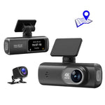 กล้องติดรถยนต์ 4K บันทึกภาพคู่ เชื่อมต่อ WiFi หน้า+หลัง, หน้า+หลัง+ติดตาม GPS, หน้า+ในรถ, หน้า+ในรถ+ติดตาม GPS