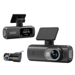 กล้องติดรถยนต์ 4K บันทึกภาพคู่ เชื่อมต่อ WiFi หน้า+หลัง, หน้า+หลัง+ติดตาม GPS, หน้า+ในรถ, หน้า+ในรถ+ติดตาม GPS