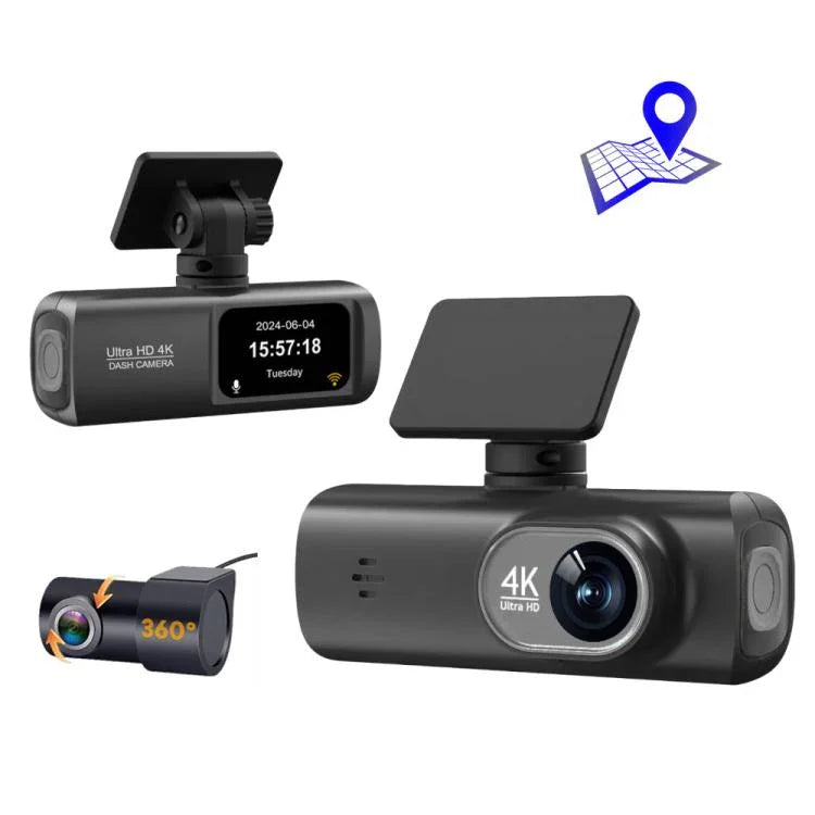 กล้องติดรถยนต์ 4K บันทึกภาพคู่ เชื่อมต่อ WiFi หน้า+หลัง, หน้า+หลัง+ติดตาม GPS, หน้า+ในรถ, หน้า+ในรถ+ติดตาม GPS