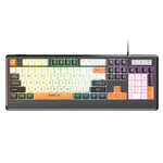คีย์บอร์ดสาย USB iMICE AK-100 ปุ่มสีบล็อกไฟหลังรุ้ง