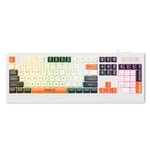 คีย์บอร์ดสาย USB iMICE AK-100 ปุ่มสีบล็อกไฟหลังรุ้ง