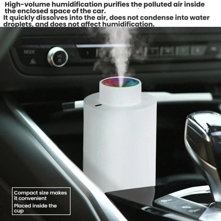 เครื่องเพิ่มความชื้น Dazzle Cup พร้อมไฟวิ่งหลากสี USB มินิ สำหรับรถและบ้าน รุ่น H05