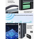 วิทยุพลังงานแสงอาทิตย์แบบครบคลื่นพร้อมไฟฉายและบลูทูธพกพา JOC TG-099BT-S, JOC TG-099BT-S