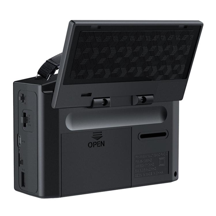 วิทยุพลังงานแสงอาทิตย์แบบครบคลื่นพร้อมไฟฉายและบลูทูธพกพา JOC TG-099BT-S, JOC TG-099BT-S