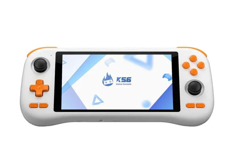 เครื่องเกม K56 Retro พร้อมหน้าจอสัมผัส 5.5 นิ้ว ระบบ Android 14 OS, ES-DE Frontend สำหรับเล่นเกมเร็วขึ้น, ไม่มีการ์ดเกม, 6+128G