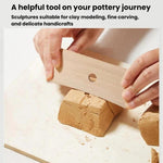 เครื่องมือแกะสลักดินเหนียวเครื่องปั้นดินเผาไม้ นุ่ม งานฝีมือ DIY มีดโครงไม้ 5 ชิ้น / แพ็ค