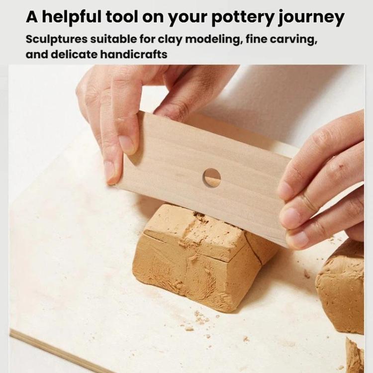 เครื่องมือแกะสลักดินเหนียวเครื่องปั้นดินเผาไม้ นุ่ม งานฝีมือ DIY มีดโครงไม้ 5 ชิ้น / แพ็ค
