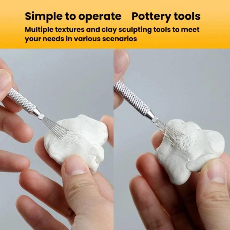 แปรงลายดินเหนียวนุ่ม 3 ชิ้น เครื่องมือปั้นดินเหนียว DIY ช่วยทำลาย