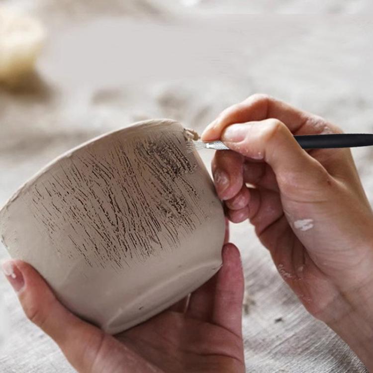 แปรงลายดินเหนียวนุ่ม 3 ชิ้น เครื่องมือปั้นดินเหนียว DIY ช่วยทำลาย