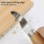 Sharpening Scraping Wooden Spoon Knife Beech Handle Woodworking Carving Knife, 2pcs /Set Scraping Wooden Spoon