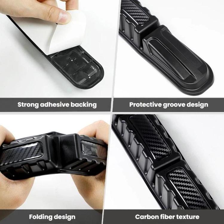 CTU040-1 2pcs Car Bumper Anti-Collision Strip Universal Trunk Anti-Scratch Protective Sticker, CTU040-1