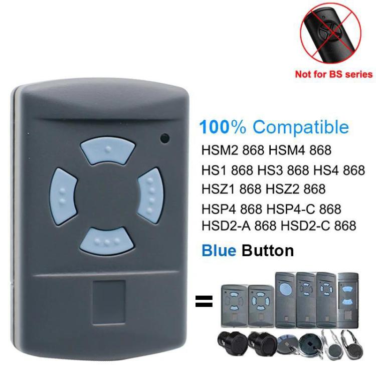 รีโมทควบคุมประตูโรงรถไร้สาย 4 ปุ่ม 868MHZ สำหรับ HORMANN HSM2 / HSM4