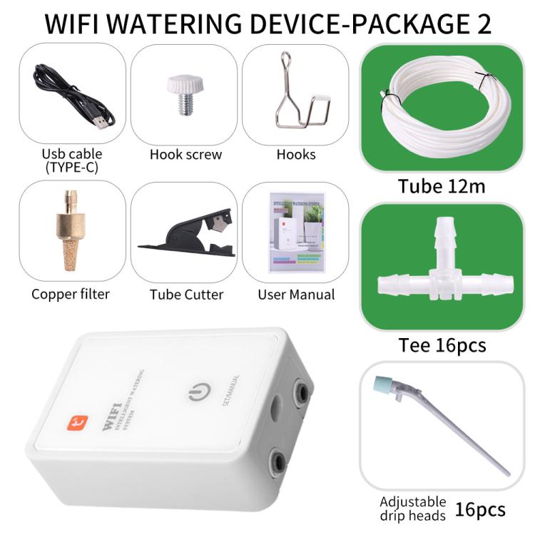 ระบบรดน้ำหยดอัตโนมัติสมาร์ท WiFi รองรับ Tuya พร้อมปั๊มคู่ รองรับกระถางได้ถึง 16 กระถาง รุ่นปรับหัวหยดและรุ่นลูกศรหยดปรับได้