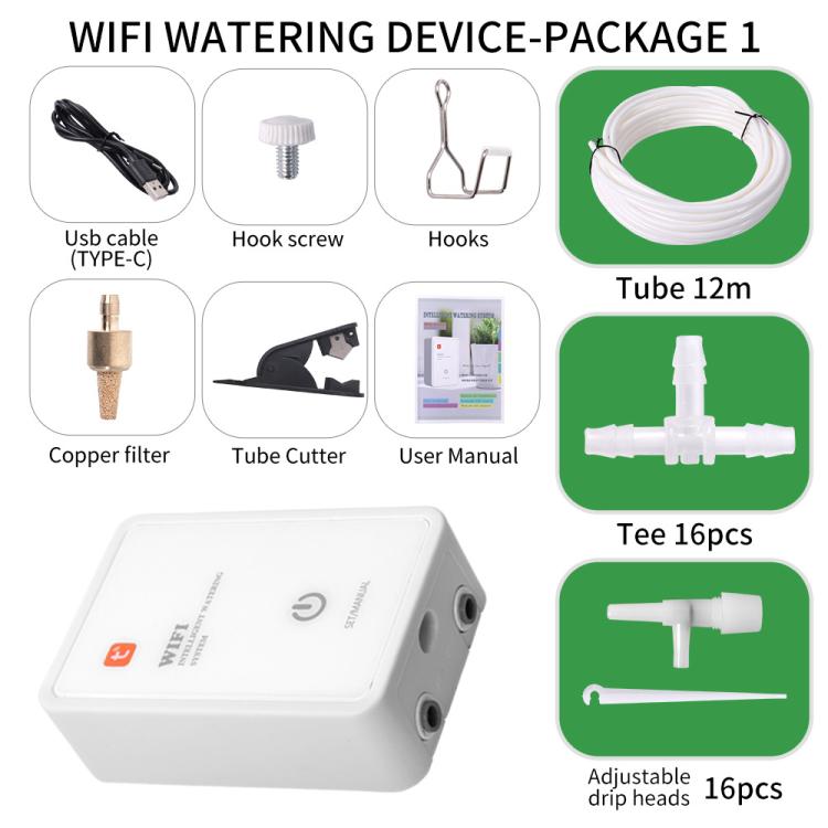 ระบบรดน้ำหยดอัตโนมัติสมาร์ท WiFi รองรับ Tuya พร้อมปั๊มคู่ รองรับกระถางได้ถึง 16 กระถาง รุ่นปรับหัวหยดและรุ่นลูกศรหยดปรับได้