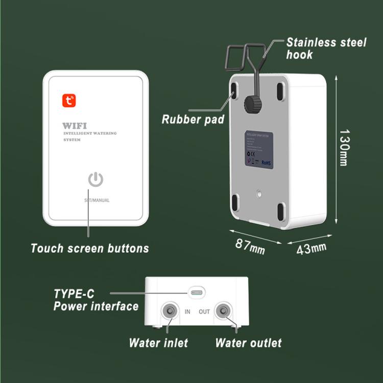 ระบบรดน้ำหยดอัตโนมัติสมาร์ท WiFi รองรับ Tuya พร้อมปั๊มคู่ รองรับกระถางได้ถึง 16 กระถาง รุ่นปรับหัวหยดและรุ่นลูกศรหยดปรับได้