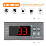 STC-8080A+ ตัวควบคุมอุณหภูมิดิจิทัลสำหรับระบบทำความเย็นพร้อมฟังก์ชันละลายน้ำแข็งและสัญญาณเตือน สำหรับห้องเย็น, ตู้แช่เชิงพาณิชย์, STC-8080A+ 220V