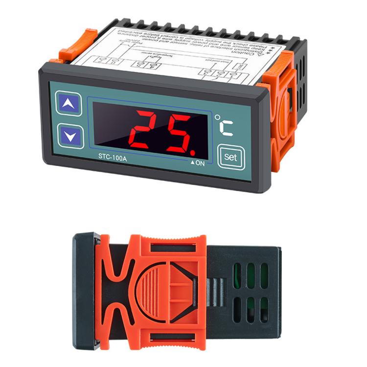 STC-100A ตัวควบคุมอุณหภูมิดิจิทัลสำหรับระบบทำความร้อนและความเย็นในเรือนกระจก ห้องเก็บของเย็นขนาดเล็ก/กลาง, STC-100A 220V