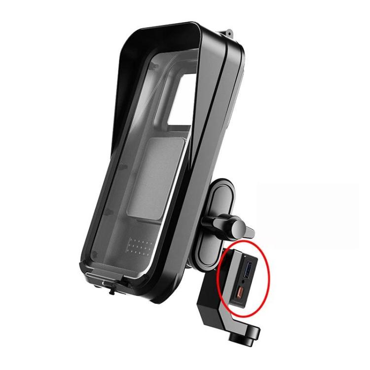 Waterproof Navigation Phone Holder For Motorcycles And Bicycles, Handlebar Charging, Handlebar Standard, Rearview Mirror Charging, Rearview Mirror Standard