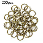แหวนต่อเครื่องประดับทำมือ 200 ชิ้น อุปกรณ์ DIY ขนาด 0.5 x 3 มม., 0.5 x 4 มม., 0.7 x 5 มม., 0.9 x 6 มม., 1.0 x 7 มม., 1.0 x 8 มม., 1.2 x 9 มม., 1.2 x 10 มม., 1.2 x 12 มม.