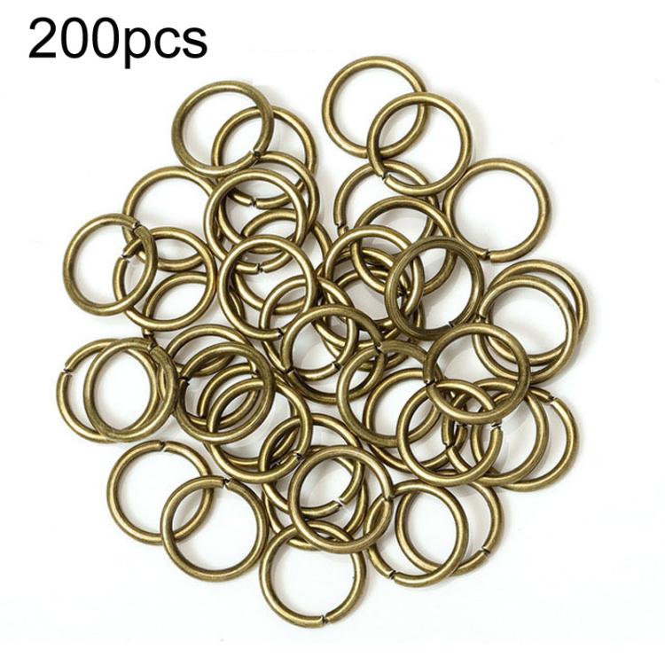 แหวนต่อเครื่องประดับทำมือ 200 ชิ้น อุปกรณ์ DIY ขนาด 0.5 x 3 มม., 0.5 x 4 มม., 0.7 x 5 มม., 0.9 x 6 มม., 1.0 x 7 มม., 1.0 x 8 มม., 1.2 x 9 มม., 1.2 x 10 มม., 1.2 x 12 มม.