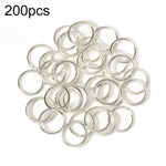 แหวนต่อเครื่องประดับทำมือ 200 ชิ้น อุปกรณ์ DIY ขนาด 0.5 x 3 มม., 0.5 x 4 มม., 0.7 x 5 มม., 0.9 x 6 มม., 1.0 x 7 มม., 1.0 x 8 มม., 1.2 x 9 มม., 1.2 x 10 มม., 1.2 x 12 มม.
