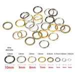 แหวนต่อเครื่องประดับทำมือ 200 ชิ้น อุปกรณ์ DIY ขนาด 0.5 x 3 มม., 0.5 x 4 มม., 0.7 x 5 มม., 0.9 x 6 มม., 1.0 x 7 มม., 1.0 x 8 มม., 1.2 x 9 มม., 1.2 x 10 มม., 1.2 x 12 มม.