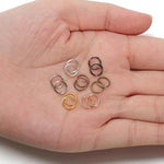 แหวนต่อเครื่องประดับทำมือ 200 ชิ้น อุปกรณ์ DIY ขนาด 0.5 x 3 มม., 0.5 x 4 มม., 0.7 x 5 มม., 0.9 x 6 มม., 1.0 x 7 มม., 1.0 x 8 มม., 1.2 x 9 มม., 1.2 x 10 มม., 1.2 x 12 มม.