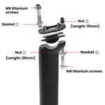 หลักอานจักรยานถนนคาร์บอนไฟเบอร์ TOSEEK สำหรับ JAVA Siluro 6top