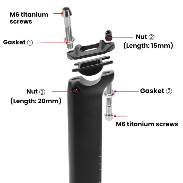 หลักอานจักรยานถนนคาร์บอนไฟเบอร์ TOSEEK สำหรับ JAVA Siluro 6top