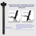 หลักอานจักรยานถนนคาร์บอนไฟเบอร์ TOSEEK สำหรับ JAVA Siluro 6top