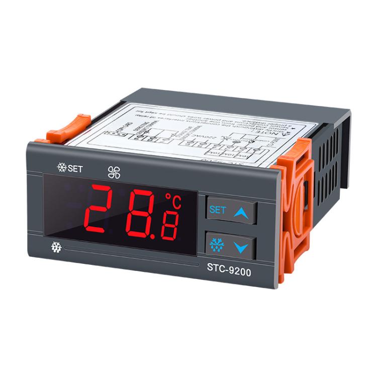 STC-9200 ตัวควบคุมอุณหภูมิคอมพิวเตอร์ขนาดเล็ก - เอาต์พุต 3 โหมด สำหรับระบบทำความเย็น, ละลายน้ำแข็ง และควบคุมพัดลม, ใช้ได้ทั่วไปสำหรับห้องเก็บของเย็น/เครื่องทำความเย็น