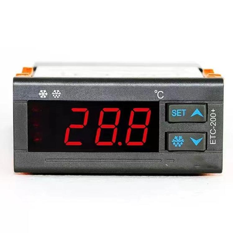 ETC-200+ ตัวควบคุมอุณหภูมิดิจิทัลพร้อมฟังก์ชันทำความเย็น, ทำความร้อน, หน่วงเวลาละลายน้ำแข็ง และสัญญาณเตือน, รุ่นภาษาอังกฤษ 220V, รุ่นภาษาอังกฤษ 110V