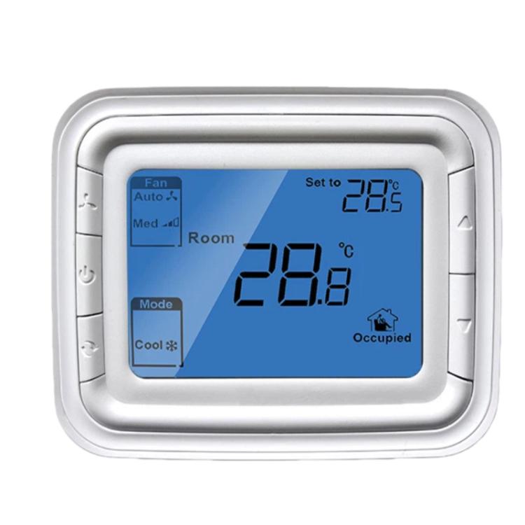 เทอร์โมสตัทดิจิทัล 220V พร้อมจอ LCD ขนาดใหญ่ สำหรับเครื่องปรับอากาศ FCU, T6861H2WB, T6861H2WG
