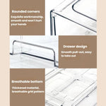 Transparent Thickened Storage Box Stackable Drawer-Style Desktop Organizer, Small, Large, Extra Large