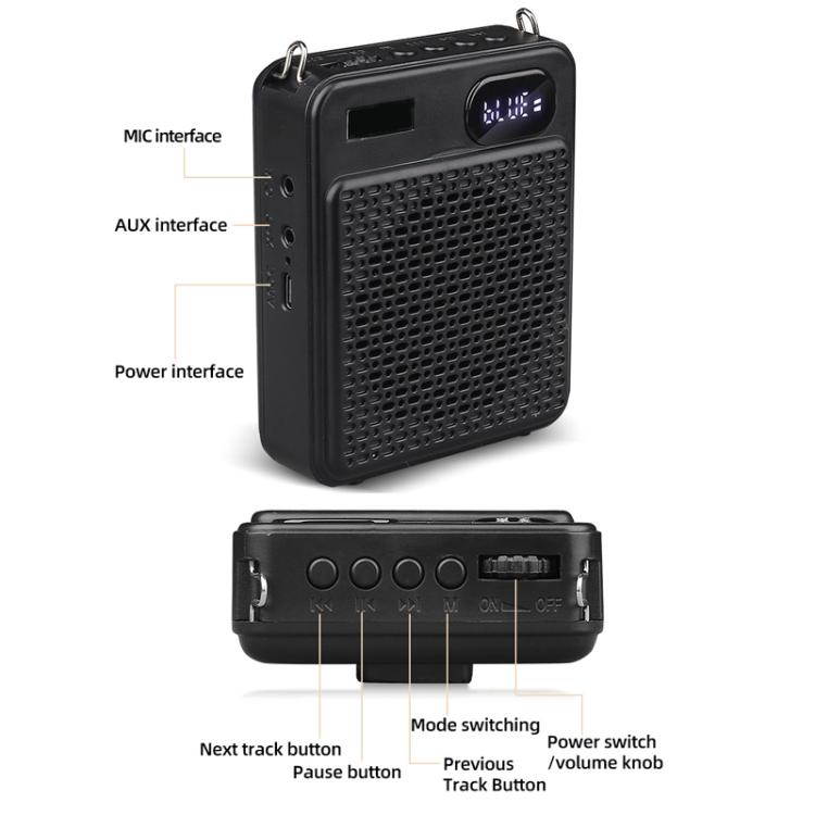 DIYO-1125 ไมโครโฟนเสียงดังสำหรับใช้งานกลางแจ้งพร้อมแสดงแบตเตอรี่ เครื่องขยายเสียงสำหรับครูในห้องเรียน ไมโครโฟนไร้สายเดี่ยวสีขาว, ไมโครโฟนไร้สายเดี่ยวสีดำ, ไมโครโฟนไร้สายแบบสวมศีรษะสีขาว, ไมโครโฟนไร้สายแบบสวมศีรษะสีดำ, ไมโครโฟนไร้สายคู่สีขาว...