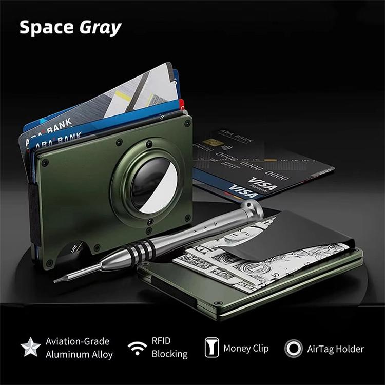 กระเป๋าใส่บัตรโลหะกัน RFID สำหรับ AirTag รุ่นที่ 2 / รุ่นที่ 1