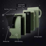 กระเป๋าใส่บัตรโลหะกัน RFID สำหรับ AirTag รุ่นที่ 2 / รุ่นที่ 1