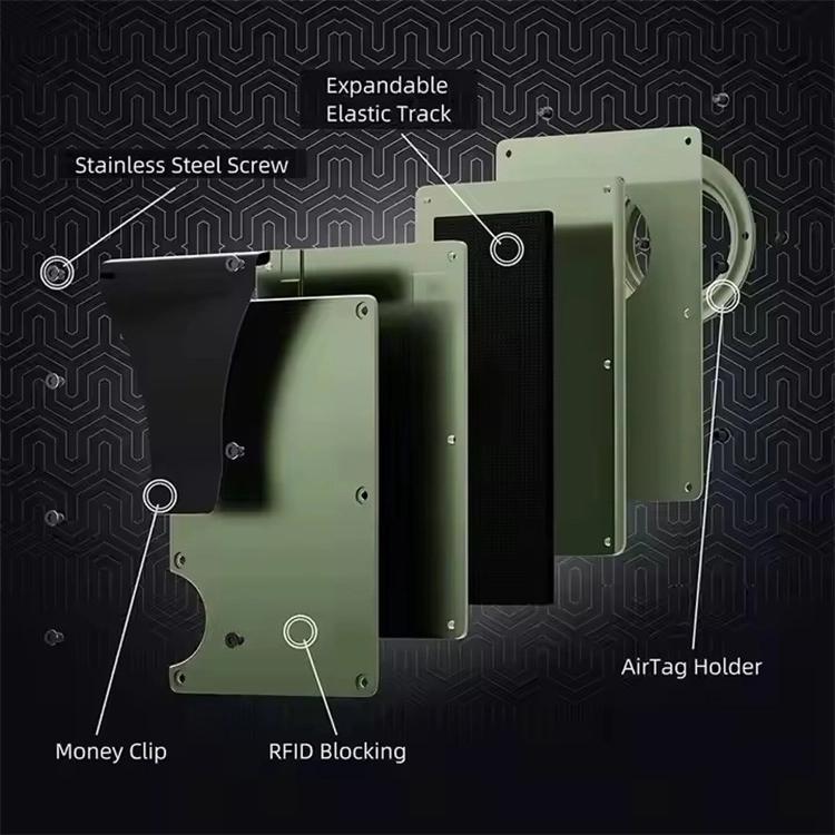 กระเป๋าใส่บัตรโลหะกัน RFID สำหรับ AirTag รุ่นที่ 2 / รุ่นที่ 1