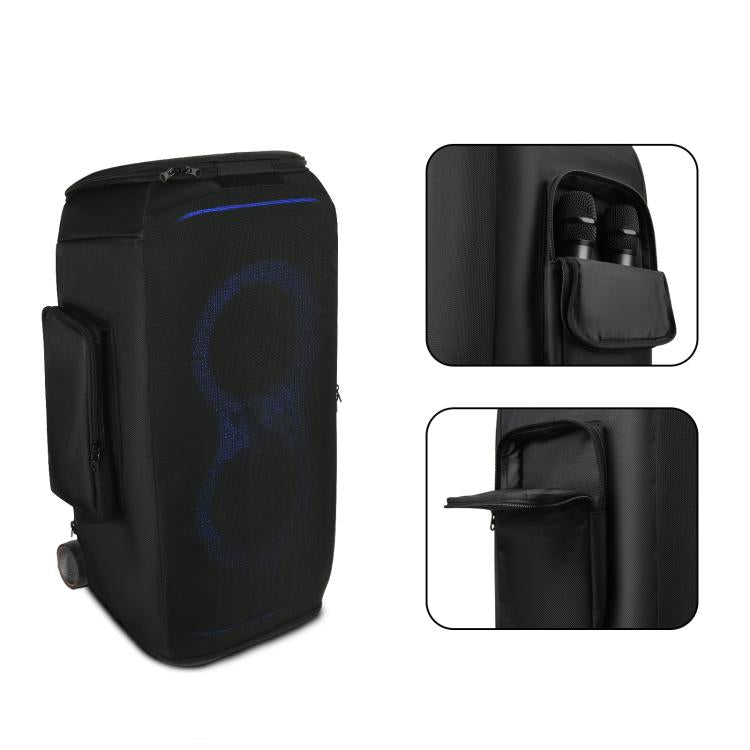 ปลอกคลุมลำโพง JBL Partybox Stage 320 รุ่นอัพเกรด พร้อมช่องกระเป๋าข้างสองด้าน ผ้าตาข่ายไนลอน