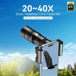 เลนส์ซูมเทเลโฟโต้โลหะทั้งหมดสำหรับสมาร์ทโฟน 20-40x รุ่น APEXEL APL-20-40X สำหรับถ่ายภาพดวงจันทร์และคอนเสิร์ต