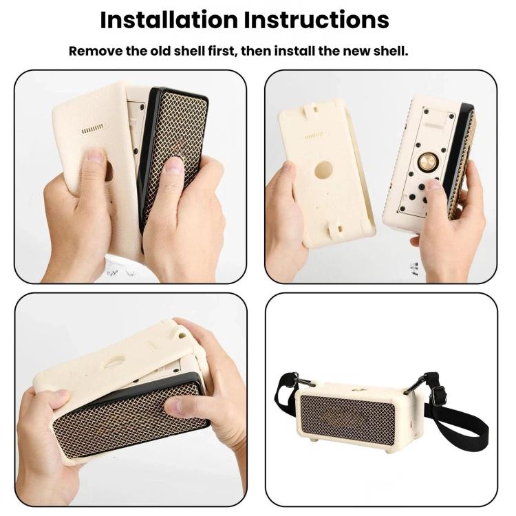 ปลอกซิลิโคนปกป้องสำหรับเคส Marshall Emberton III พร้อมสายสะพายไหล่ปรับได้ เปลี่ยนเคสพกพา