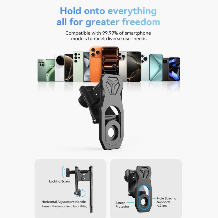 ชุดเลนส์เทเลโฟโต้ APEXEL TeleZoom 5–10X สำหรับสมาร์ทโฟน พร้อมคลิปอเนกประสงค์, APL-T5-10X