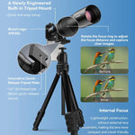 ชุดเลนส์เทเลโฟโต้ APEXEL TeleCular 50x สำหรับสมาร์ทโฟน พร้อมขาตั้งกล้องหัวบอล 360 องศาและโฟกัสภายใน, APL-T50X