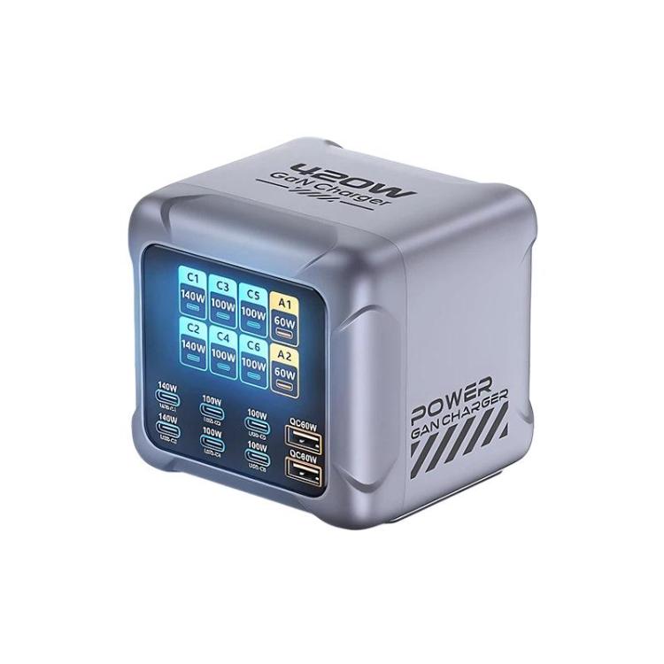 ที่ชาร์จ GaN 420W ชาร์จเร็วพิเศษแบบหลายพอร์ต, ปลั๊ก EU, ปลั๊ก US, ปลั๊ก UK, ปลั๊ก AU, ปลั๊ก KR
