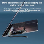ที่ชาร์จเร็วอัจฉริยะ 240W พร้อมสาย USB แบบแม่เหล็กเก็บได้และช่องเก็บหลายพอร์ต, ปลั๊ก EU, ปลั๊ก US, ปลั๊ก UK, ปลั๊ก AU, ปลั๊ก KR