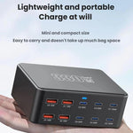 ที่ชาร์จ GaN 330W ชาร์จเร็วพิเศษแบบหลายพอร์ต, ปลั๊ก EU, ปลั๊ก US, ปลั๊ก UK, ปลั๊ก AU, ปลั๊ก KR